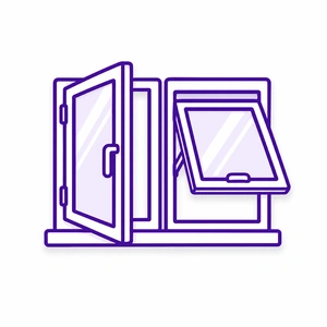 Casement and awning window icon for Morris County NJ home window installation