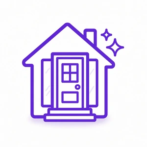 Clean finished door installation icon for Morris County NJ home exterior upgrades