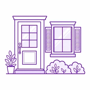 Coordinated windows and doors exterior upgrade icon for Morris County NJ homes