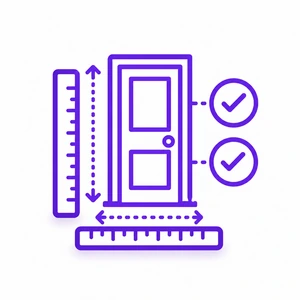 Double checked door measurements icon for Morris County NJ door installation