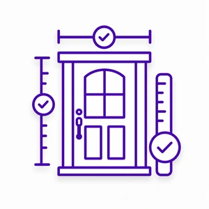 Double checked ProVia door measurements icon for Morris County NJ installation