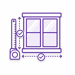 Double checked ProVia window measurements icon for Morris County NJ installation