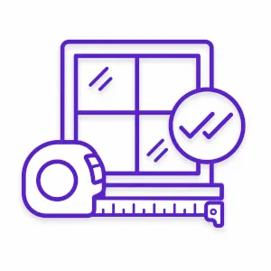 Double-checked window measurements icon for Morris County NJ window installation