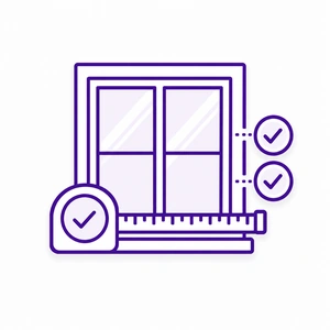Double-checked window measurements icon for precise Morris County NJ window installation