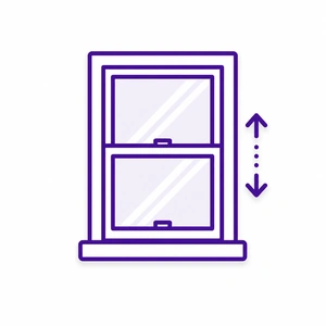 Double-hung window style icon for Morris County NJ window installation
