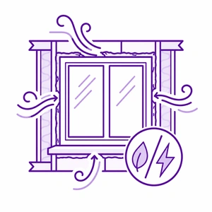 Draft prevention icon for new construction windows in Morris County NJ