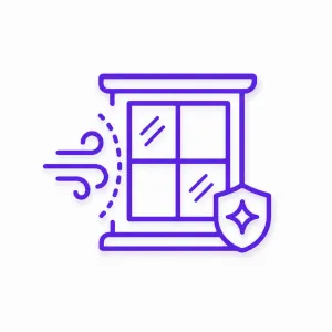 Draft-resistant window protection icon for Morris County NJ homes