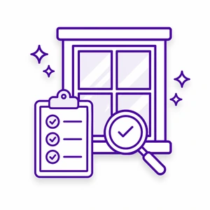 Final ProVia window inspection cleanup icon for Morris County NJ projects