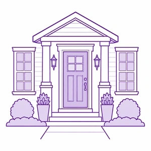 Home exterior with newly installed entry door improving curb appeal in Morris County NJ