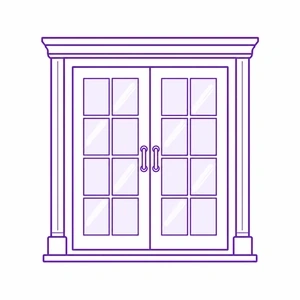 French doors installation icon by Morris County Roofing