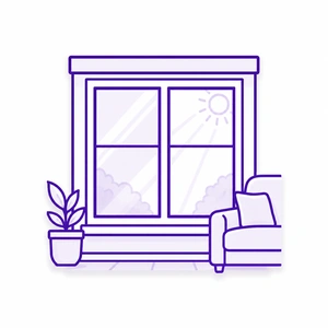 Interior view of installed windows providing natural light and improved energy efficiency