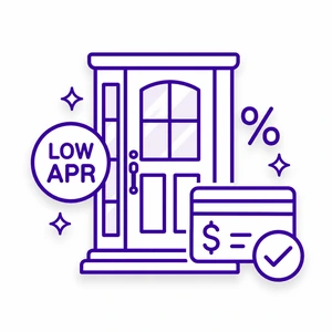 Low APR ProVia door financing icon for Morris County NJ exterior projects