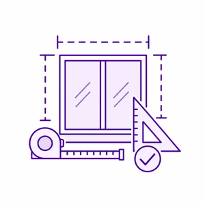 Custom measurement and planning icon for new construction windows in Morris County NJ