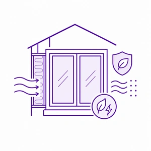 New construction window energy efficiency icon for Morris County NJ homes