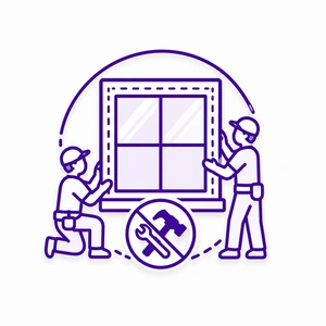Dedicated window installation specialists icon with no cross-work in Morris County NJ
