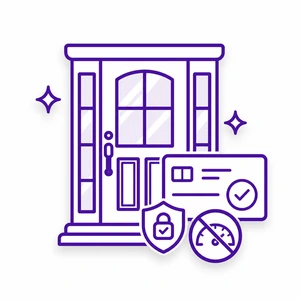 No hard credit check ProVia door financing icon for Morris County NJ homeowners