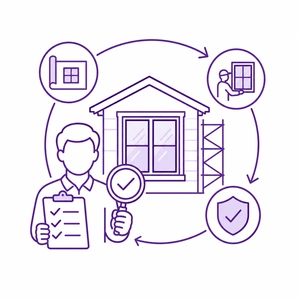 Owner oversight icon for new construction window projects by MOCO Roofing