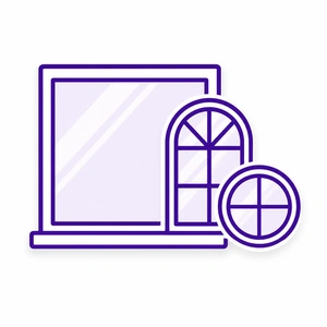 Picture and specialty-shaped window icon for Morris County NJ window installation