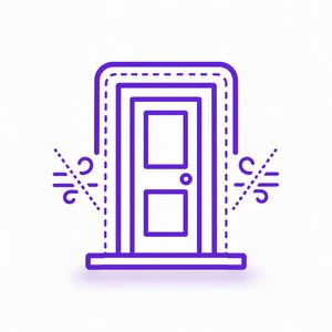 Properly sealed door installation icon for Morris County NJ homes