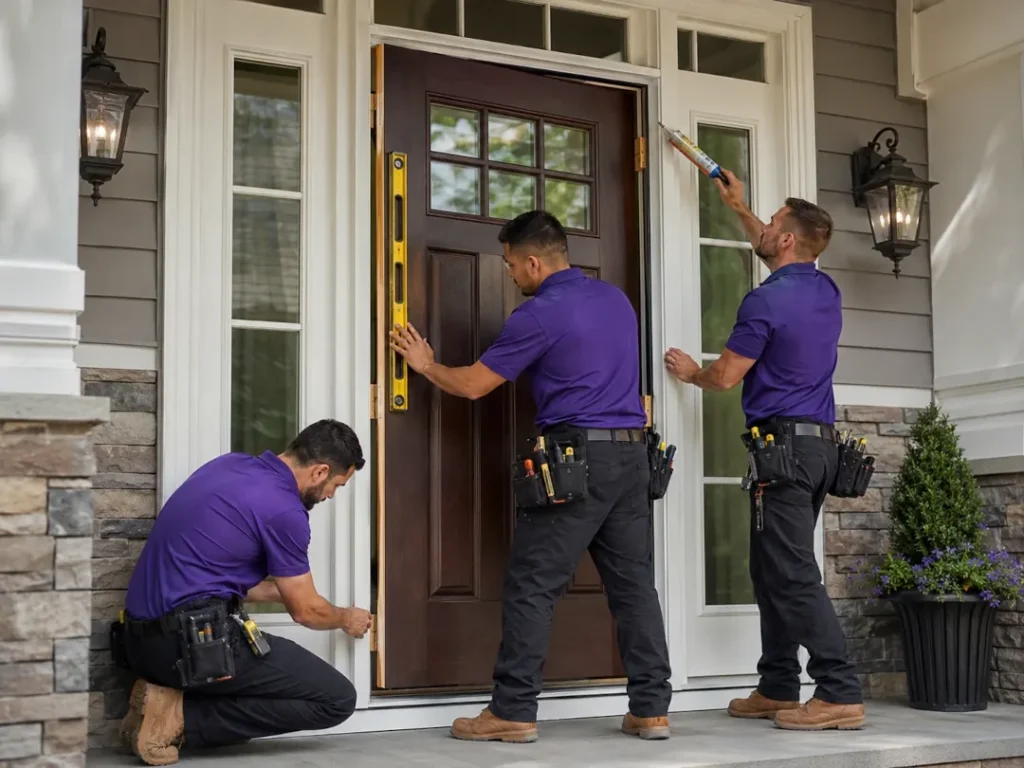 Professional installation of ProVia entry door with precise fit in Morris County NJ