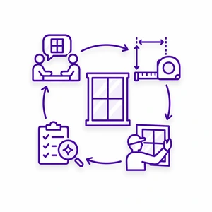 ProVia window service process icon for Morris County NJ homeowners