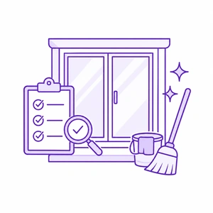 Final inspection and full cleanup icon for replacement window installation in Morris County NJ