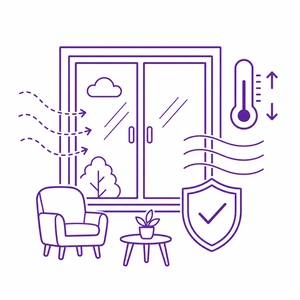 Replacement window comfort icon for fewer drafts and temperature fluctuations in Morris County NJ