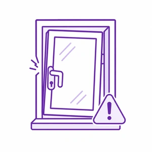 Poor window functionality safety icon for replacement windows in Morris County NJ