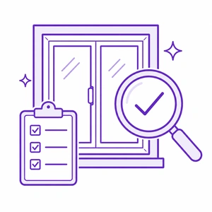Quality assurance inspection icon for replacement windows in Morris County NJ