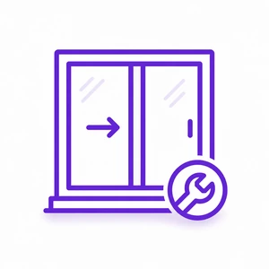 Sliding glass patio door installation icon for Morris County NJ homes