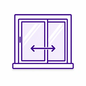 Sliding window installation icon for Morris County NJ homeowners