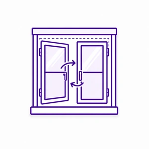 Smooth window operation icon showing properly installed windows in Morris County NJ