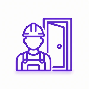 Specialized door installation crew icon for Morris County NJ exterior door projects