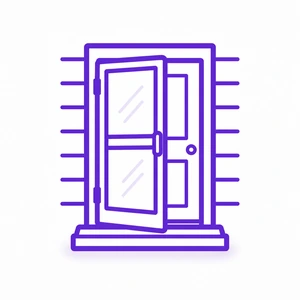 Storm door installation icon for Morris County NJ exterior door protection