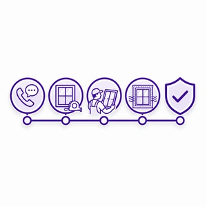 Stress-free window installation process icon for Morris County NJ homeowners