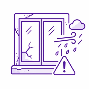 Weather resistant performance icon for new construction windows by MOCO Roofing