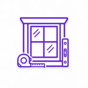 Window installation measurement icon for Morris County NJ replacement window services