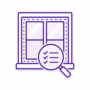 Window quality assurance inspection icon for Morris County NJ installation services